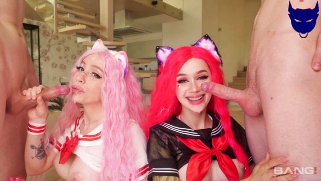 BANGSurprise – Purple Bitch & Alice Bong – Two Anime Girls Purple Bitch And Alice Bong Get Their Assholes Fucked