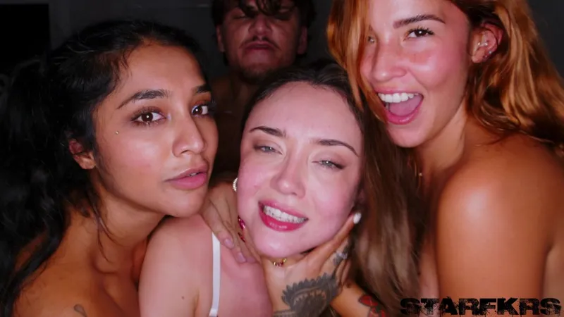 Agatha Vega, Catherine Knight, Yasmina Khan – Foursome with Victor Ray